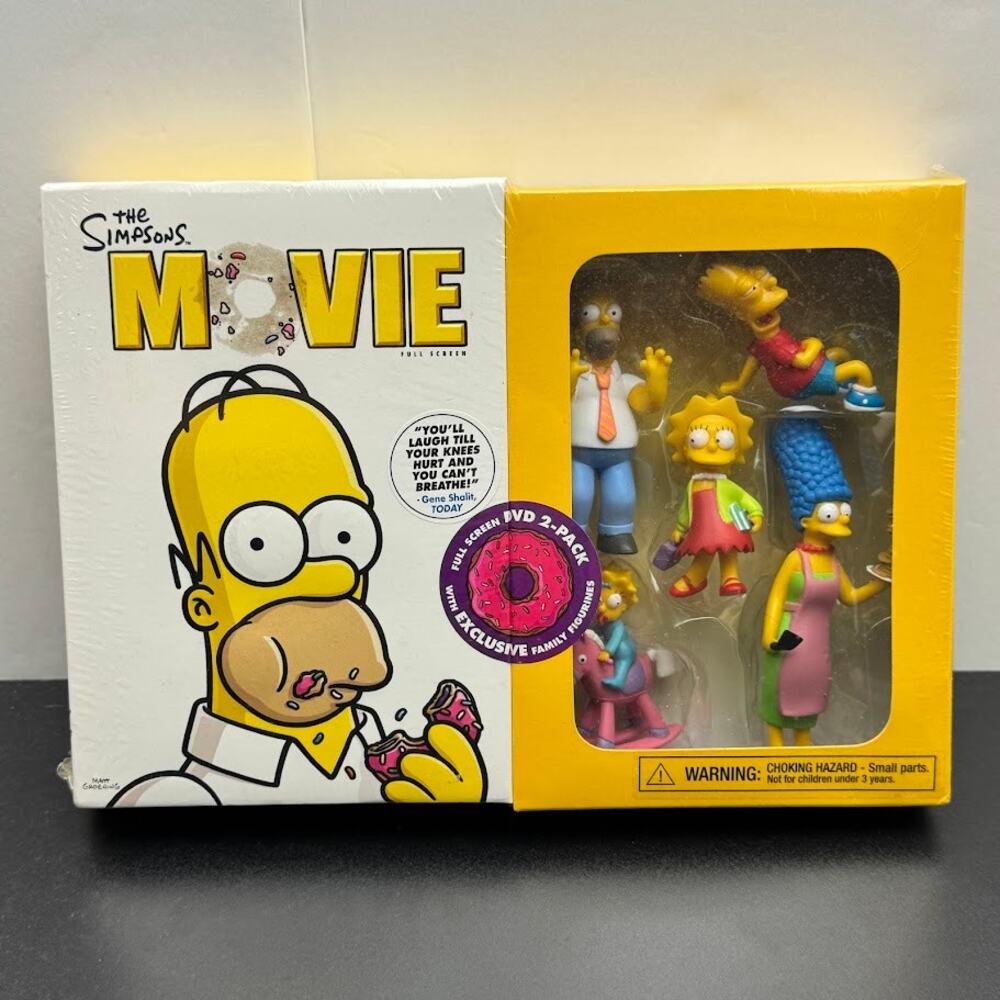 The Simpsons Movie Collectors Full Screen DVD 2 Pack with Exclusive Figures